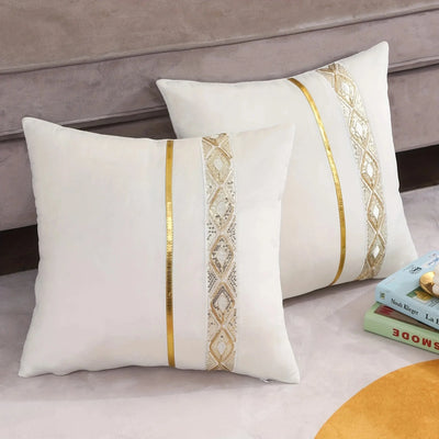 Eliobrands - Housse de Coussin Brodée en Sequins pour Déco Livingroom